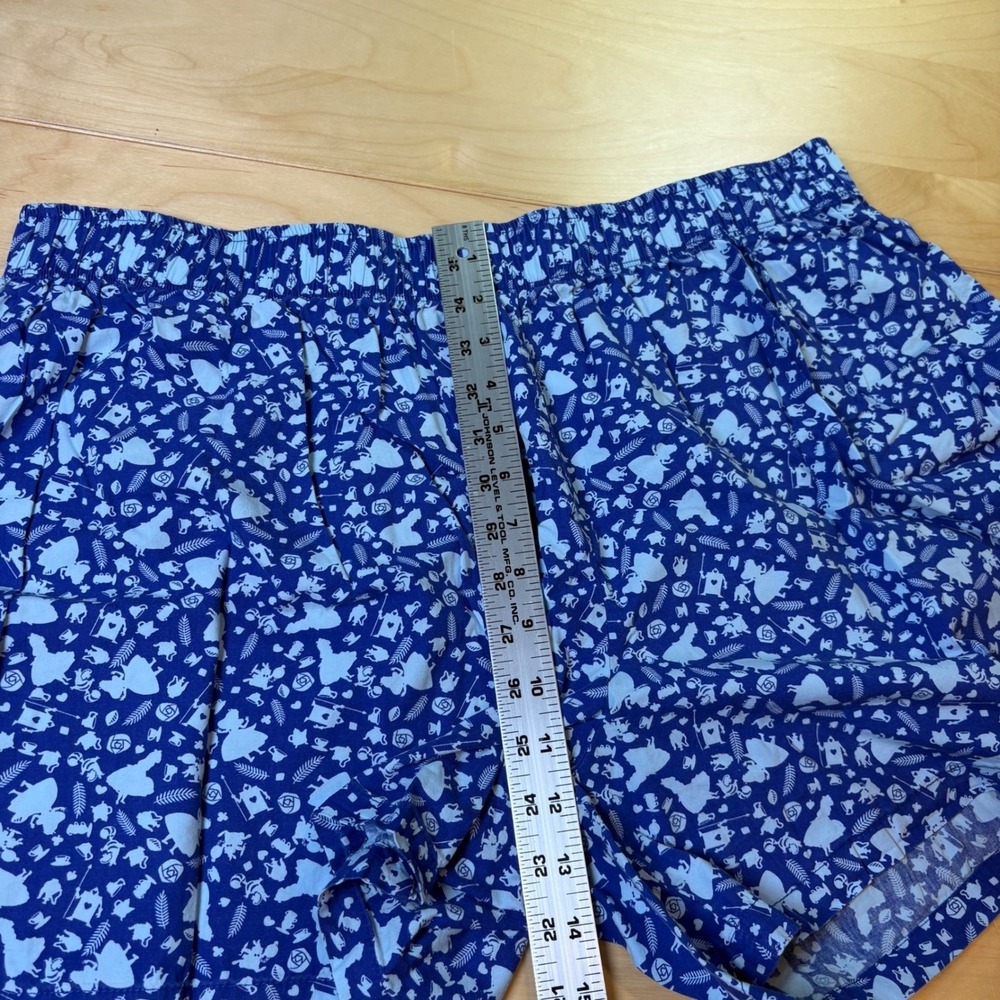 Disney Women 2XL Blue Shorts Alice In Wonderland Coquette Cotton 4" - Picture 12 of 13
